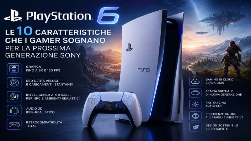 PlayStation 6: le 10 caratteristiche che i gamer sognano per la prossima generazione Sony